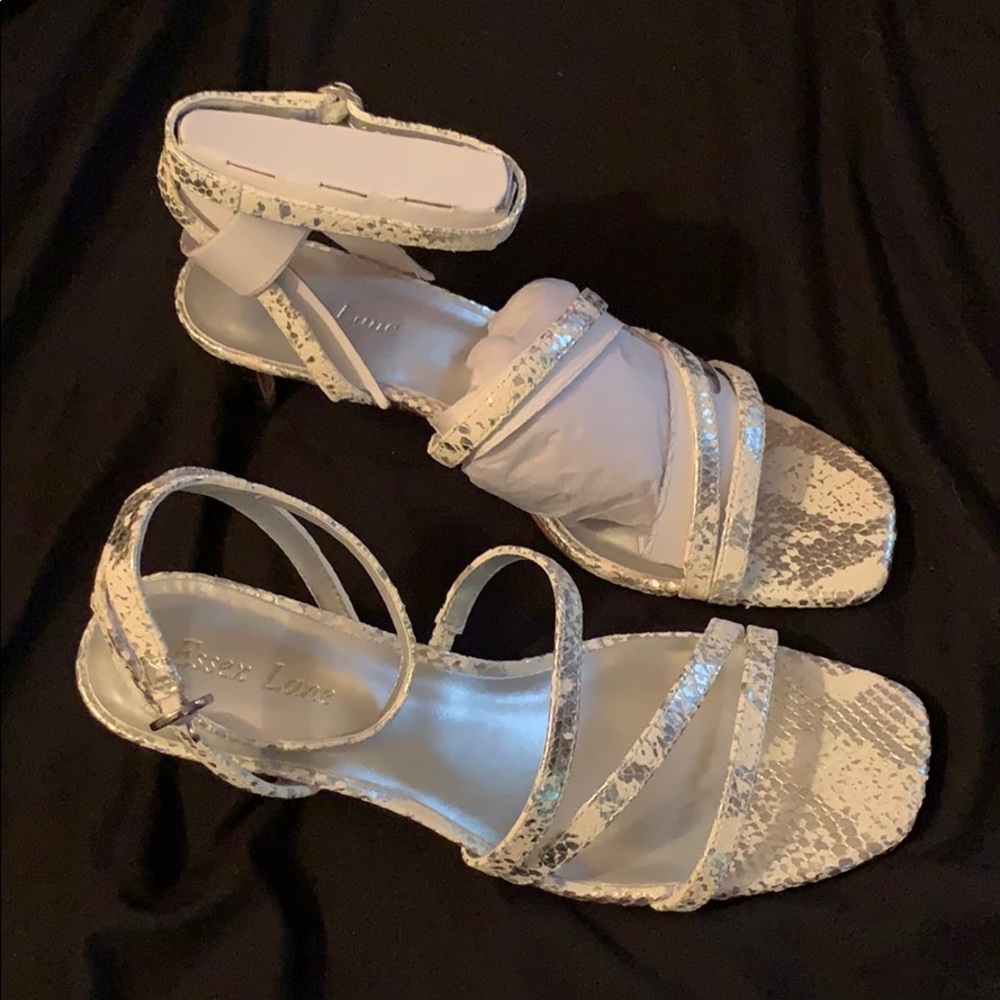Silver strappy sandals